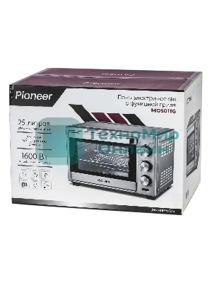 Мини-печь Pioneer MO5011G 25 л, 1600 Вт, серебристый