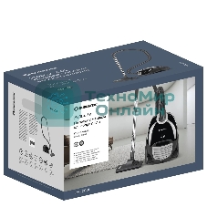 Пылесос с тканевым пылесборником Eurostek EVC-2001 черный, максимальная мощность 2000 Вт., мощность всасывания 380 Вт