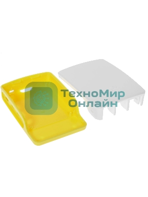Корпус Qumo ABS Plastic, Raspberry Pi 4, белый/желтый