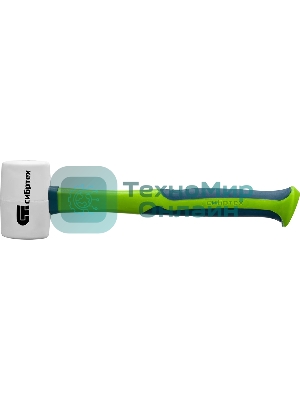 Киянка резиновая Сибртех 225 г, белая резина, фибергласовая рукоятка