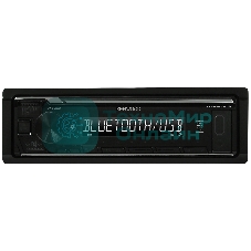 Автомагнитола Kenwood KMM-BT208, 1 DIN, Bluetooth, USB Type-A, AUX, съёмная панель