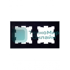 Рамка 2-местная IEK BRITE РУ-2-2-БрТБ стекло темная бронза