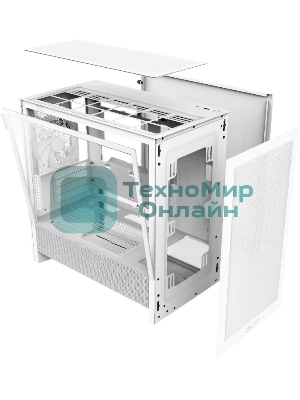 Компьютерный корпус без блока питания Case NZXT H3 Flow (2025), Midi-Tower, TG, 1x120мм, 1xUSB-A 3.2 + 1xUSB-C 3.2, mATX, mITX White