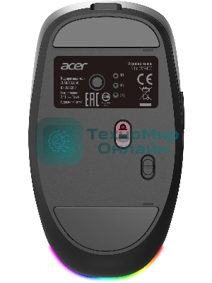 Мышь беспроводная Acer Nitro OMR400 черный, 3200 dpi, радиоканал, Bluetooth, USB, кнопки - 6