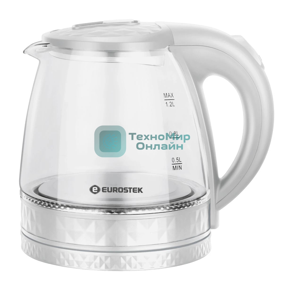 Чайник Eurostek EEK-3003, 1.2л, стекло