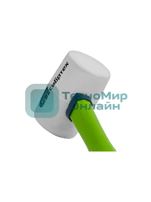 Киянка резиновая Сибртех 225 г, белая резина, фибергласовая рукоятка