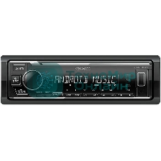 Автомагнитола Kenwood KMM-105M, 1 DIN, USB Type-A, AUX, съёмная панель