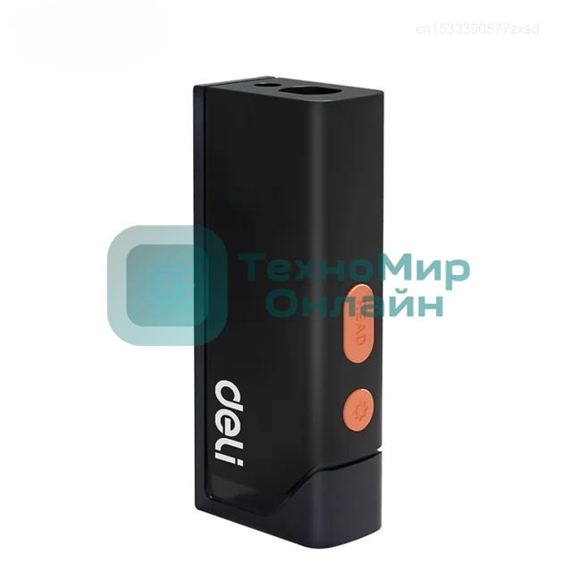 Лазерный дальномер Deli DL331140 Home Series черный диапазон измерений 0,05~40м, точность измерения ±3мм, 370 мА·ч, OLED дисплей, Type-C, вес 48 грамм, эксклюзивный дизайн