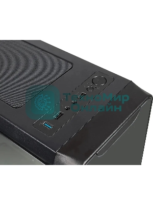 Компьютерный корпус Accord JP-X черный без БП ATX 2xUSB 2.0 1xUSB 3.0 bott PSU