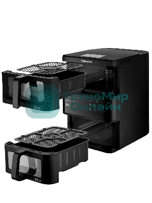 Аэрогриль Brayer 2048BR черный, 2500 Вт, 10 л, сенсор, 10 программ