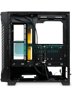 Компьютерный корпус без блока питания Case HSPD M541, Mesh Mid Tower, черный, TG, 0.7 SPCC, no fans, ATX, mATX, mITX, 170/405/210мм, 2x2.5
