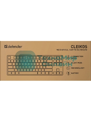 Клавиатура Defender Cleikos GK-135 гибридная, USB Type-C, Bluetooth, радиоканал, чёрный