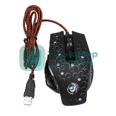 Мышь проводная Dialog Gan-Kata MGK-11U черный, 2400 dpi, USB, кнопки - 6