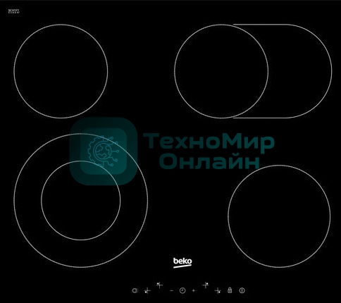 Встраиваемая электрическая варочная панель Beko HIC 64403 T, черный