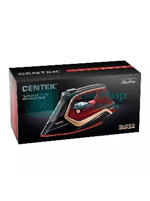 Утюг Centek CT-2313 красный, 2400 Вт, 50 г/мин, 185 г/мин, 350 мл