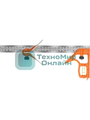 Угольник Sparta 300 мм, металлический, комбинированный