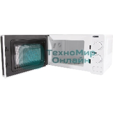 Микроволновая печь Pioneer MW205M белый, 20 л, 700 Вт, переключатели - поворотный механизм