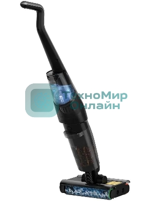 Пылесос вертикальный Deerma VX96W серый/черный, питание от аккумулятора, 15 Вт, уборка влажная и сбор жидкости, пылесборник 0.6 л, работа от АКБ max 30 мин