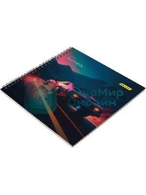 Скетчпад Silwerhof 20л. 190x190 мм Неон 4 дизайна, гребень