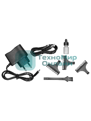 Машинка для стрижки Hyundai H-HC7111 серебристый/черный 3Вт (насадок в компл:3шт)