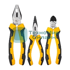 Набор плоскогубцев Deli DL2008-3 8-дюймовые комбинированные плоскогубцы, 6-дюймовые длинногубцы, 6-дюймовые диагональные плоскогубцы. Высокоуглеродистая сталь. Двухкомпонентная ручка.