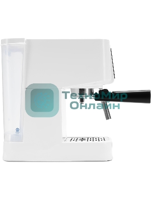 Кофеварка рожковая Hyundai HEM-3203 белый/серебристый, исп. кофе - молотый, 1.5 л, 1000 Вт, 20 бар