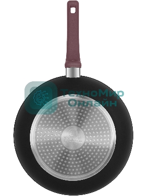 Сковорода ВОК (WOK) Rondell Fest RDA-1527 круглая 28 см, покрытие: Xylan Plus ручка несъемная (с крышкой) черный