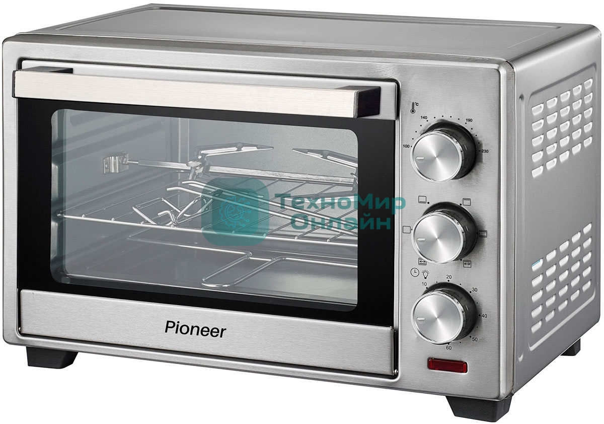 Мини-печь Pioneer MO5011G 25 л, 1600 Вт, серебристый