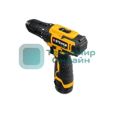 Дрель-шуруповерт аккумуляторная STEHER CD-120-2, Аккумуляторная, 12В, 2 АКБ, Кейс