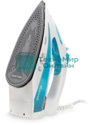 Утюг Maxwell MW-3055B белый/голубой 2200W