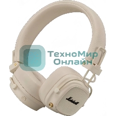 Беспроводные/проводные наушники Marshall Major V бежевый, накладные, Bluetooth + проводной, беспроводная зарядка