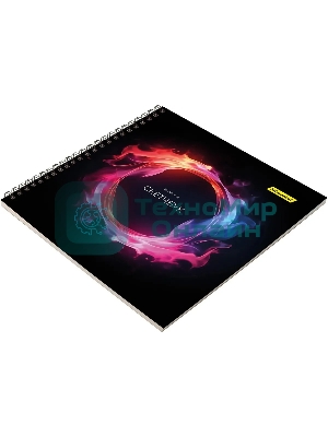 Скетчпад Silwerhof 20л. 190x190 мм Неон 4 дизайна, гребень