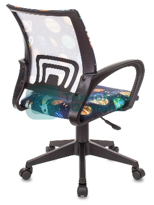 Кресло Бюрократ BuroKIDS 1 черный, ткань, 120 кг