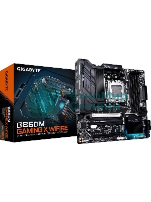 Материнская плата Gigabyte B850M GAMING X WIFI6E/WF6E, Socket AM5, AMD B850, 4xDDR5, 4xSATA, 2xM.2, 1xPCI-E 5.0 x16, 1xPCI-E 3.0 x4, 1xHDMI, 2xDP, 1x 2.5Gb LAN, 1xUSB-C 3.2 Gen 2, 1xUSB-A 3.2 Gen 2, 2xUSB-A 3.2 Gen 1, 4xUSB-A 2.0, 3x3.5 мм, 7.1, Micro-ATX