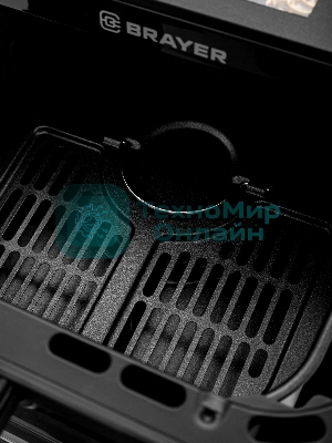 Аэрогриль Brayer 2048BR черный, 2500 Вт, 10 л, сенсор, 10 программ