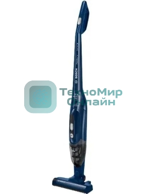 Пылесос вертикальный Bosch BBHF216 синий, питание от аккумулятора, 14.4 Вт, уборка сухая, пылесборник 0,4 л
