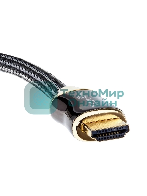 Кабель HDMI 19M/M,ver. 2.1, 8K@60 Hz 2m метал разъемы, нейлоновая оплетка Telecom TCG300-2M