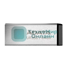Флешка USB ADATA UR350 (UR350-128G-RSR/BK), 128Gb, USB 3.2, R/W 100/15, серебристый/черный