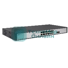 Коммутатор Unmanaged Switch 16x1000Base-T PoE, 2x1000Base-X SFP, PoE Budget 200W, Long-range PoE up to 250m, 19