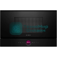 Встраиваемая микроволновая печь Bosch BER7321B1 900Вт, 5 режимов, кварцевый гриль,инвертер, 21 л, черный, петли справа