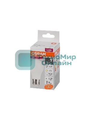 Лампа светодиодная OSRAM 4058075577893 LED Value LVCLA60 7SW/830 грушевидная матовая E27 230В 10х1 RU