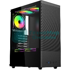 Компьютерный корпус ACD Citadel 108B ATX, Type-C + 2XUSB ports + HD audio combo, Mesh, TG, черный.