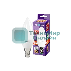 Лампа светодиодная JazzWay PLED-SP C37 9Вт свеча 5000К холодный белый E14 820лм 230В