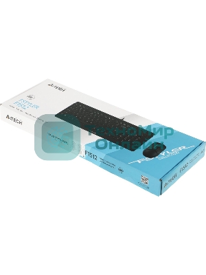 Комплект клавиатура+мышь A4Tech FStyler F1512 проводной, USB, 1200 DPI, черный