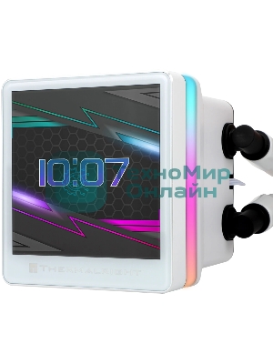 Водяное охлаждение для процессора Thermalright Grand Vision 240 (240mm, LED, White, ARGB/Fans: 2x120mm, 80.45CFM, 29.4dBA, 2150RPM/Pump height 72.5mm, 6400RPM, Rad thickness 27mm/S: 1700, 1200, 1851, 115X, 2011, 2066, AM5, AM4)