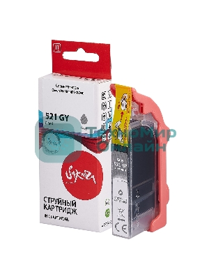 Картридж струйный Sakura 2937B004 (521 GY) для Canon, серый, 8,4 мл., 1400 к.