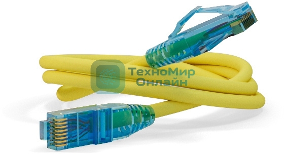 Патч-корд Hyperline U/UTP, Cat.6, LSZH, 1 м, желтый PC-LPM-UTP-RJ45-RJ45-C6-1M-LSZH-YL