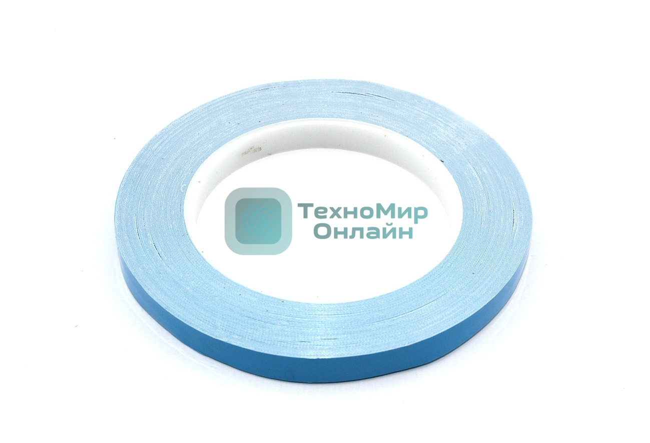 Термоскотч двусторонний 10 мм, 50 м синий