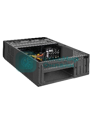 Компьютерный корпус Desktop ExeGate MI-208U2-M300 (mini-ITX/mATX, БП M300 с вент. 8см, 1хUSB+2хUSB 3.0, аудио, черный)