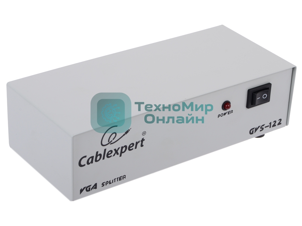 Разветвитель GVS122 Разветвитель сигнала VGA на 2 монитора (Gembird)